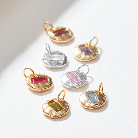 Mini Birthstone Necklace Gold